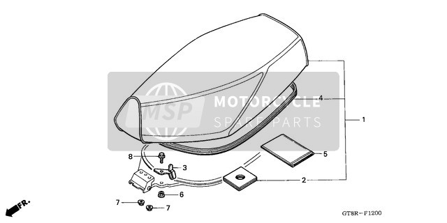 Honda PK50S 1994 Seat for a 1994 Honda PK50S